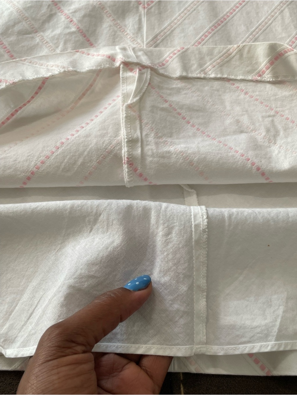 Casual Corner 100% Cotton Fully Lined White Pink Striped Sundress Size 12 - Picture 9 of 16